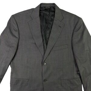 Zanetti Made in Italy Wool Blazer Suit Jacket Angelico Biella Sz 36R Charcoal